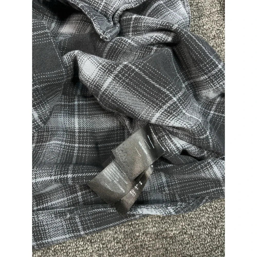 Harley Davidson Flannel Shirt Mens 4XL Plaid Biker Button Up Black‎ Long Sleeve